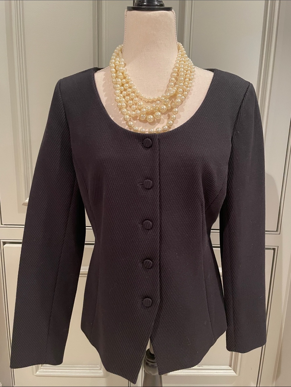 Theory Scoop Jacket Summer Knit Twill NWT Black Luxe Tailored Blazer $465 Retail